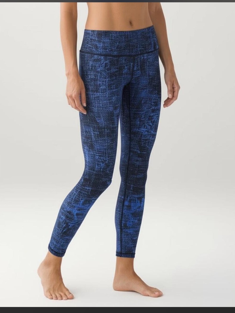 Lululemon Women’s Wunder Under Blue Print Full Length Leggings. Size: 12